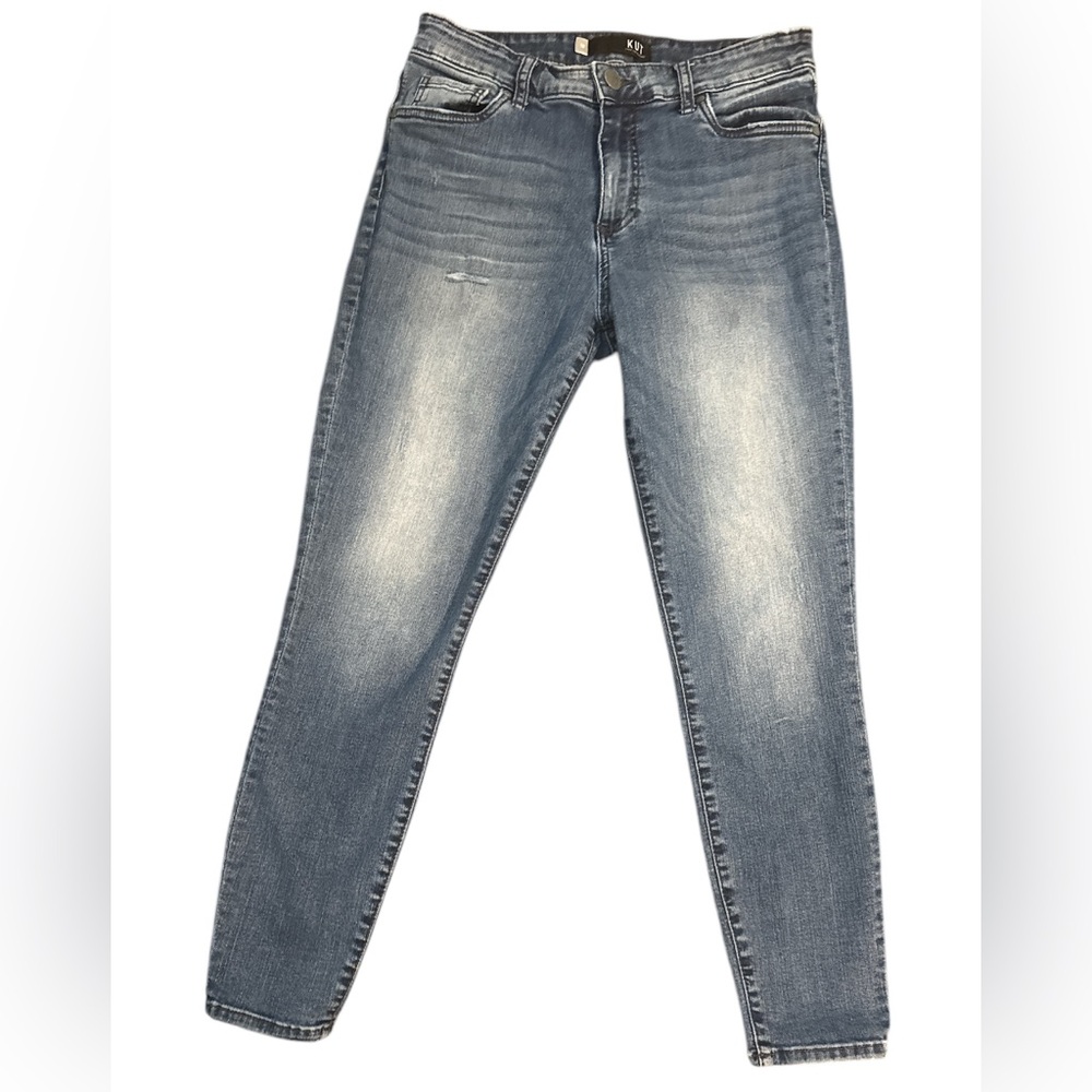 Kut from the Kloth Distressed High Rise Skinny Jeans